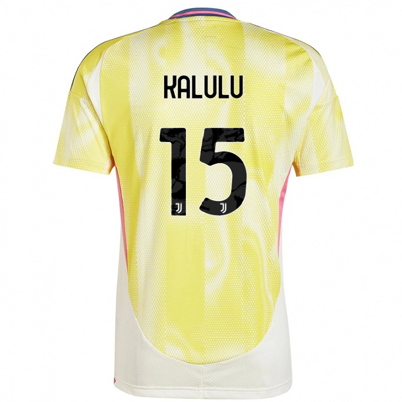 Danxen Donna Maglia Pierre Kalulu #15 Giallo Solare Kit Gara Away 2024/25 Maglietta