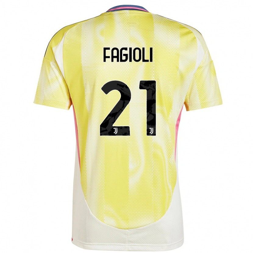 Danxen Donna Maglia Nicolò Fagioli #21 Giallo Solare Kit Gara Away 2024/25 Maglietta