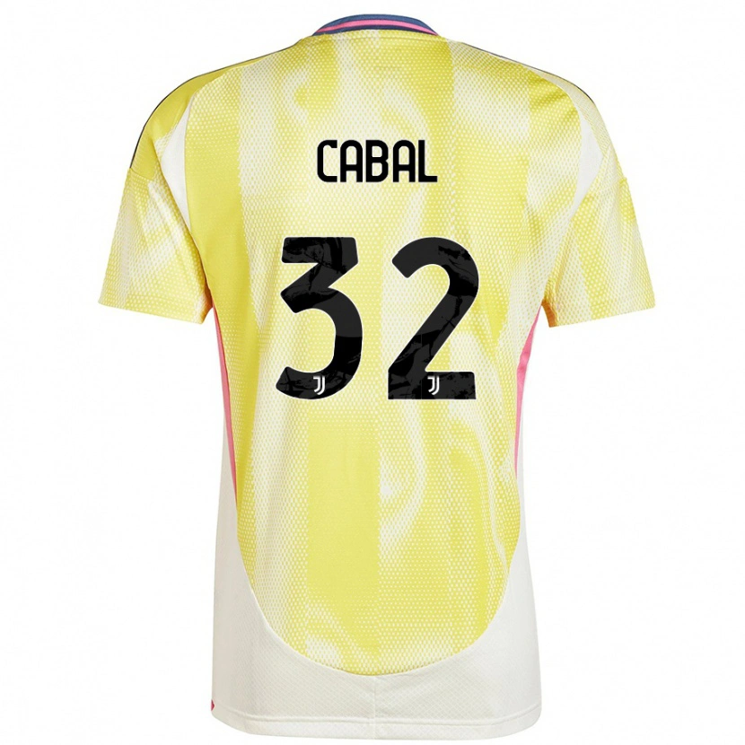 Danxen Donna Maglia Juan Cabal #32 Giallo Solare Kit Gara Away 2024/25 Maglietta