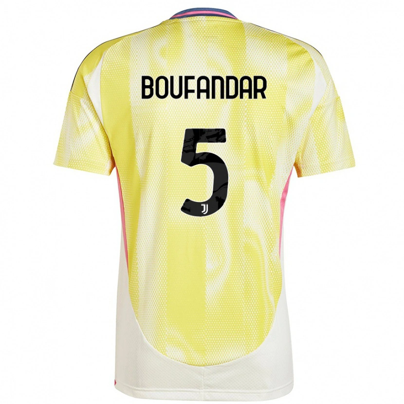 Danxen Donna Maglia Adam Boufandar #5 Giallo Solare Kit Gara Away 2024/25 Maglietta