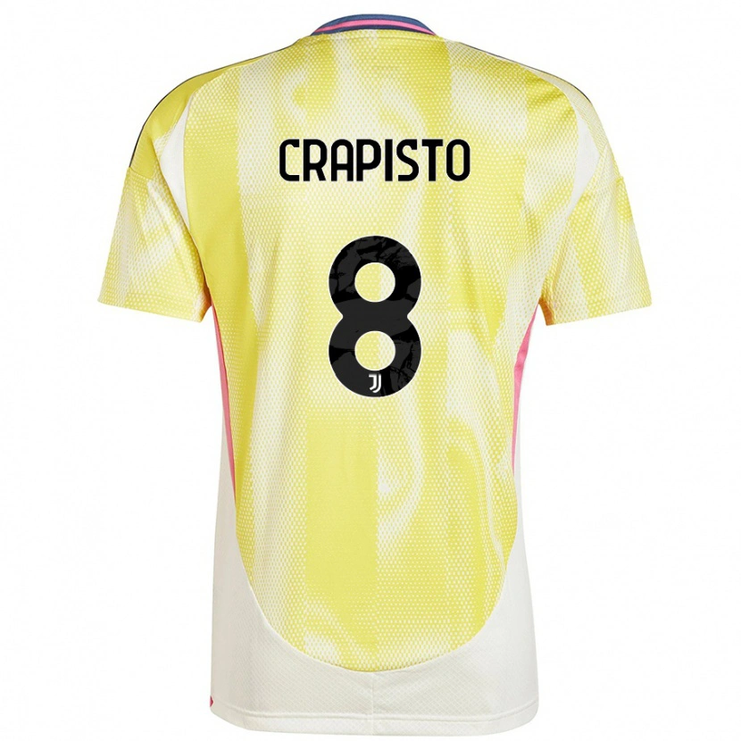 Danxen Donna Maglia Francesco Crapisto #8 Giallo Solare Kit Gara Away 2024/25 Maglietta