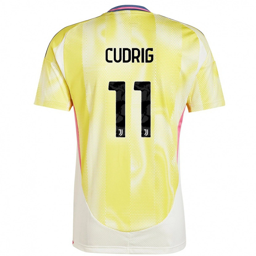 Danxen Donna Maglia Nicolò Cudrig #11 Giallo Solare Kit Gara Away 2024/25 Maglietta