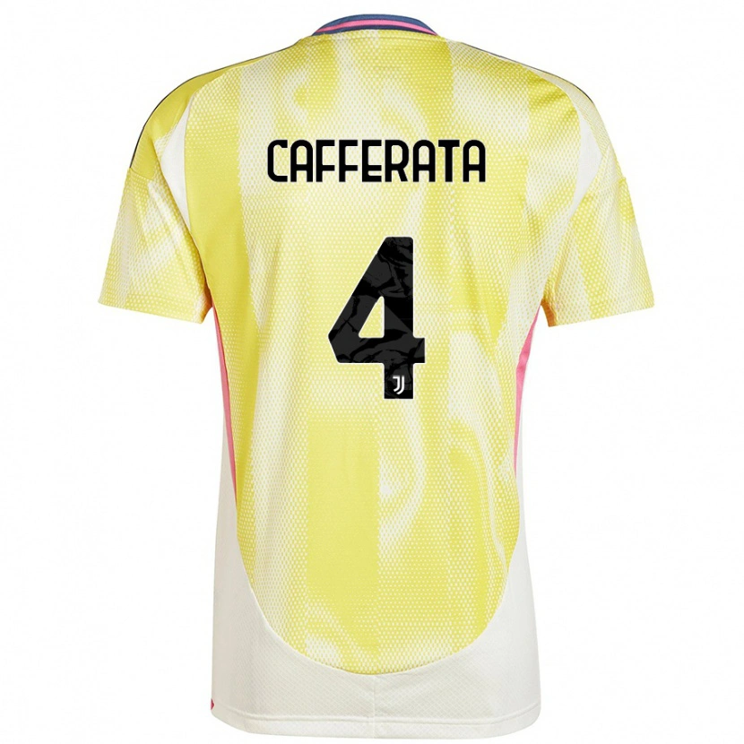 Danxen Donna Maglia Federica Cafferata #4 Giallo Solare Kit Gara Away 2024/25 Maglietta