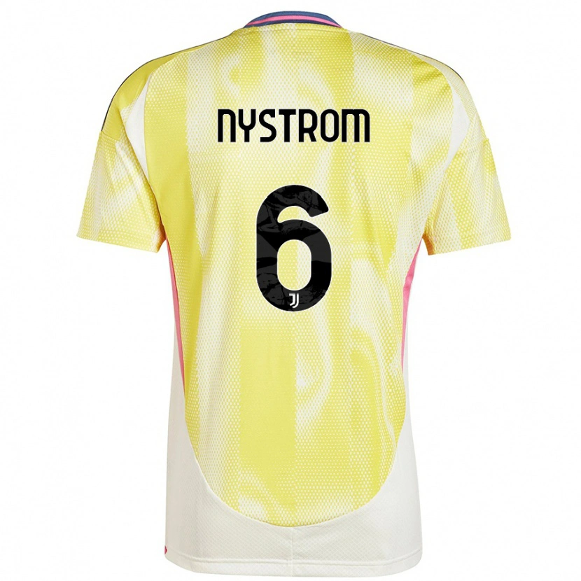 Danxen Donna Maglia Paulina Nyström #6 Giallo Solare Kit Gara Away 2024/25 Maglietta