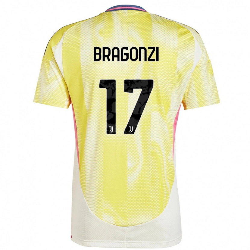 Danxen Donna Maglia Asia Bragonzi #17 Giallo Solare Kit Gara Away 2024/25 Maglietta