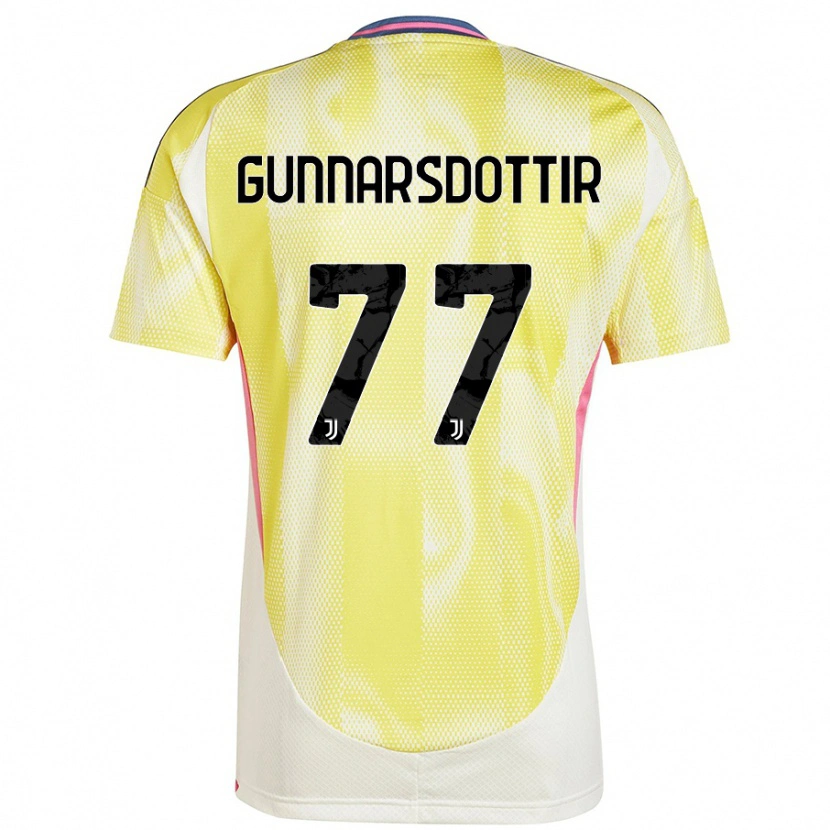 Danxen Donna Maglia Sara Björk Gunnarsdóttir #77 Giallo Solare Kit Gara Away 2024/25 Maglietta