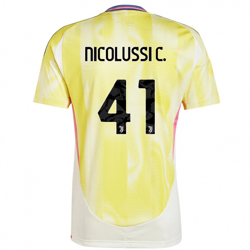 Danxen Donna Maglia Hans Nicolussi Caviglia #41 Giallo Solare Kit Gara Away 2024/25 Maglietta