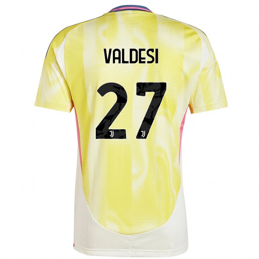 Danxen Donna Maglia Andrea Valdesi #27 Giallo Solare Kit Gara Away 2024/25 Maglietta