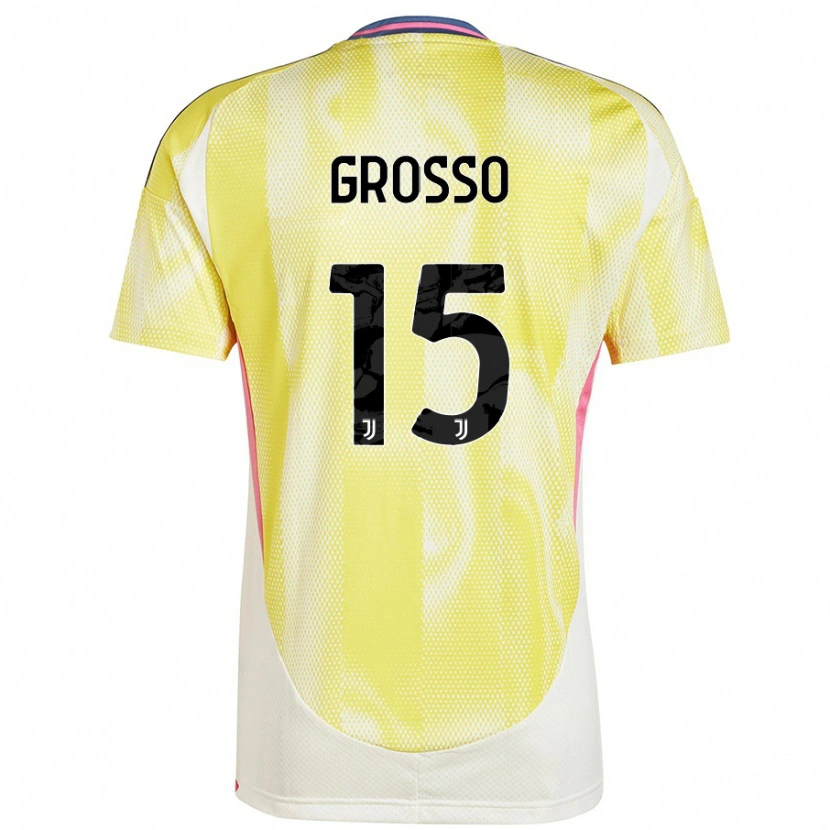 Danxen Donna Maglia Julia Grosso #15 Giallo Solare Kit Gara Away 2024/25 Maglietta