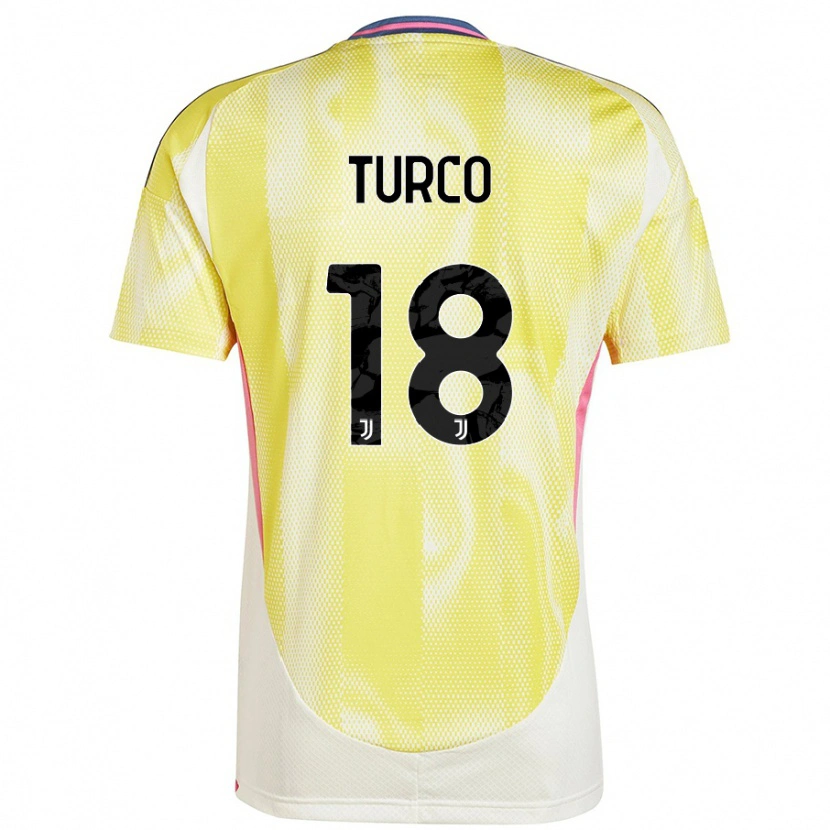 Danxen Donna Maglia Nicolo Turco #18 Giallo Solare Kit Gara Away 2024/25 Maglietta