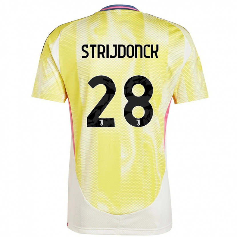 Danxen Donna Maglia Bayron Strijdonck #28 Giallo Solare Kit Gara Away 2024/25 Maglietta