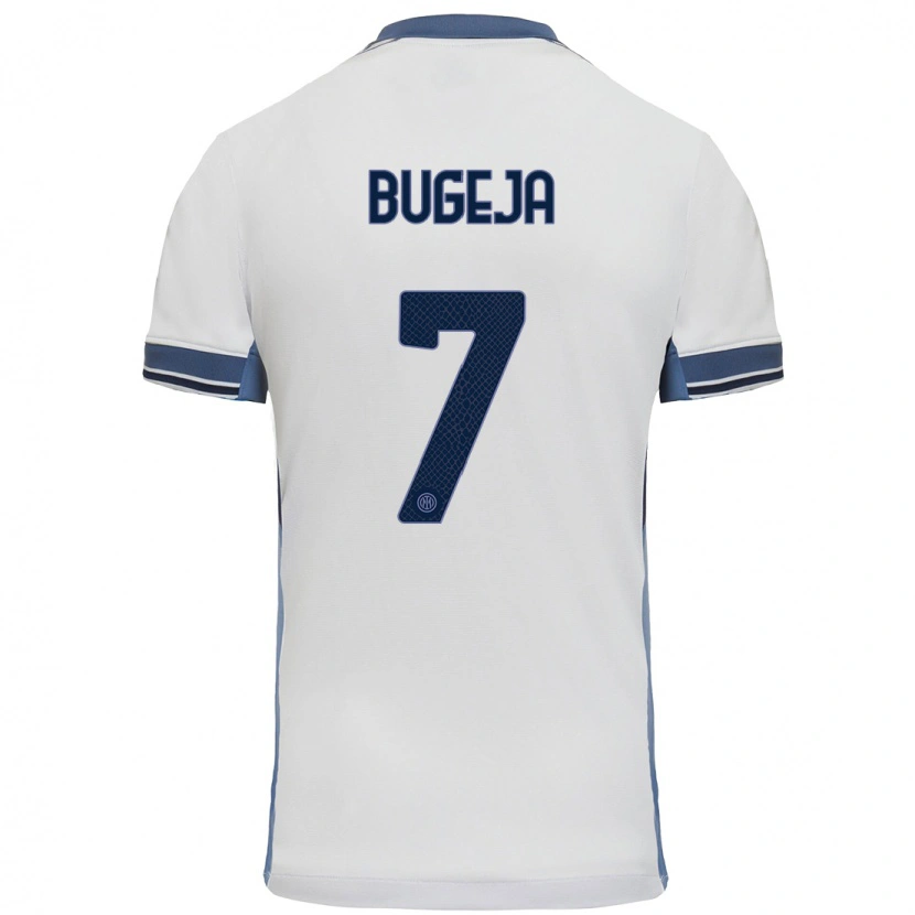 Danxen Donna Maglia Haley Bugeja #7 Bianco Grigio Kit Gara Away 2024/25 Maglietta