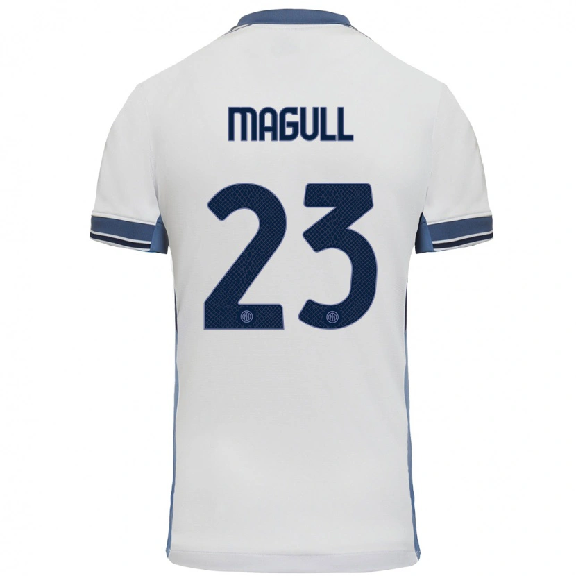 Danxen Donna Maglia Lina Magull #23 Bianco Grigio Kit Gara Away 2024/25 Maglietta