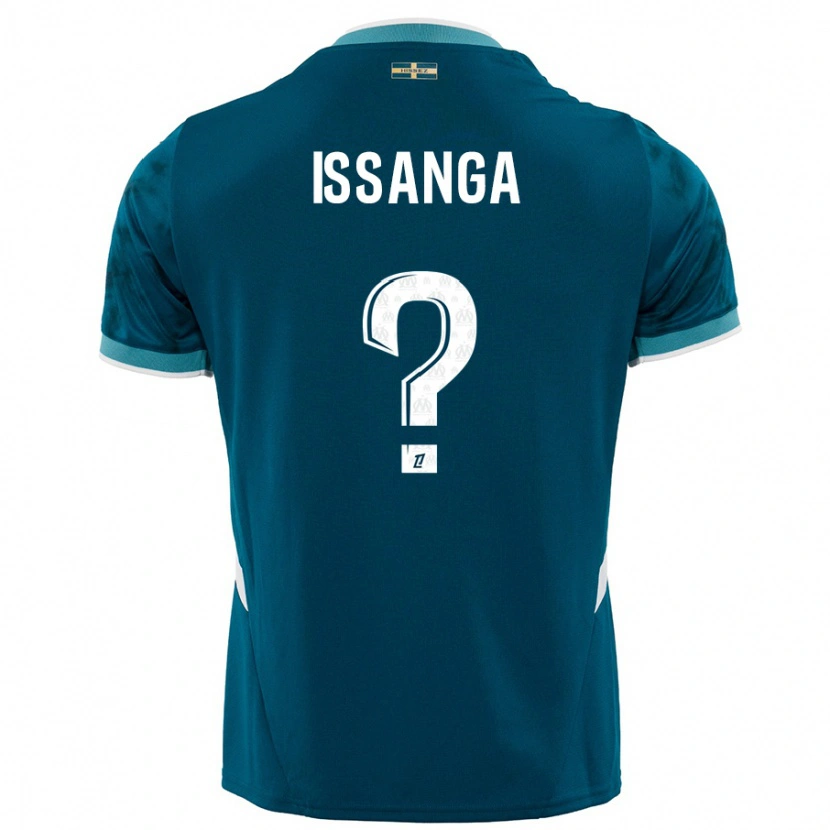 Danxen Donna Maglia Alexandre Issanga #0 Turchese Blu Kit Gara Away 2024/25 Maglietta