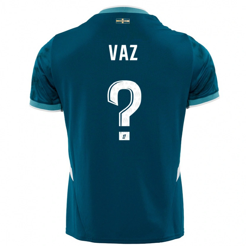 Danxen Donna Maglia Robinio Vaz #0 Turchese Blu Kit Gara Away 2024/25 Maglietta