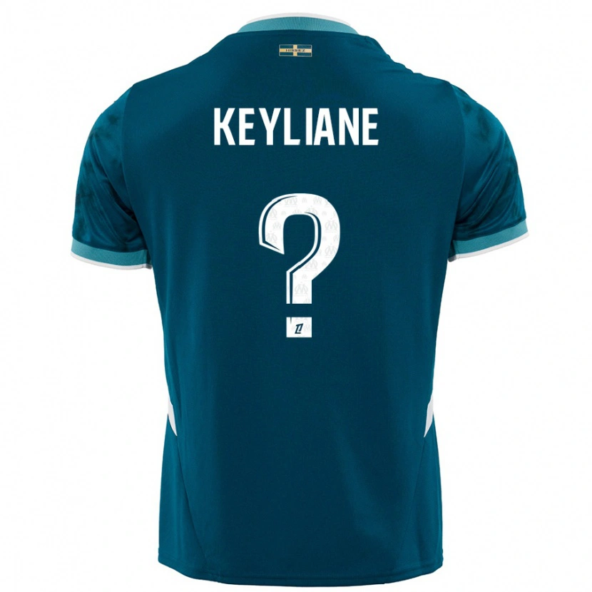 Danxen Donna Maglia Keyliane Abdallah #0 Turchese Blu Kit Gara Away 2024/25 Maglietta