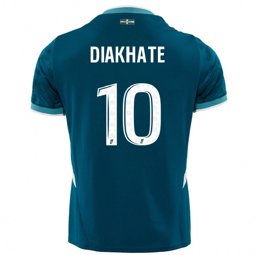 Danxen Donna Maglia Ndeye Awa Diakhaté #10 Turchese Blu Kit Gara Away 2024/25 Maglietta