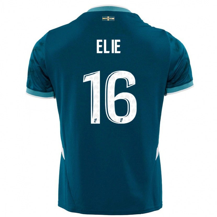 Danxen Donna Maglia Anaïs Elie #16 Turchese Blu Kit Gara Away 2024/25 Maglietta