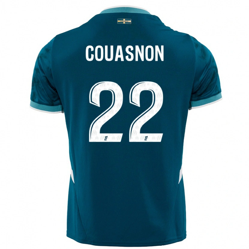Danxen Donna Maglia Roxane Couasnon #22 Turchese Blu Kit Gara Away 2024/25 Maglietta