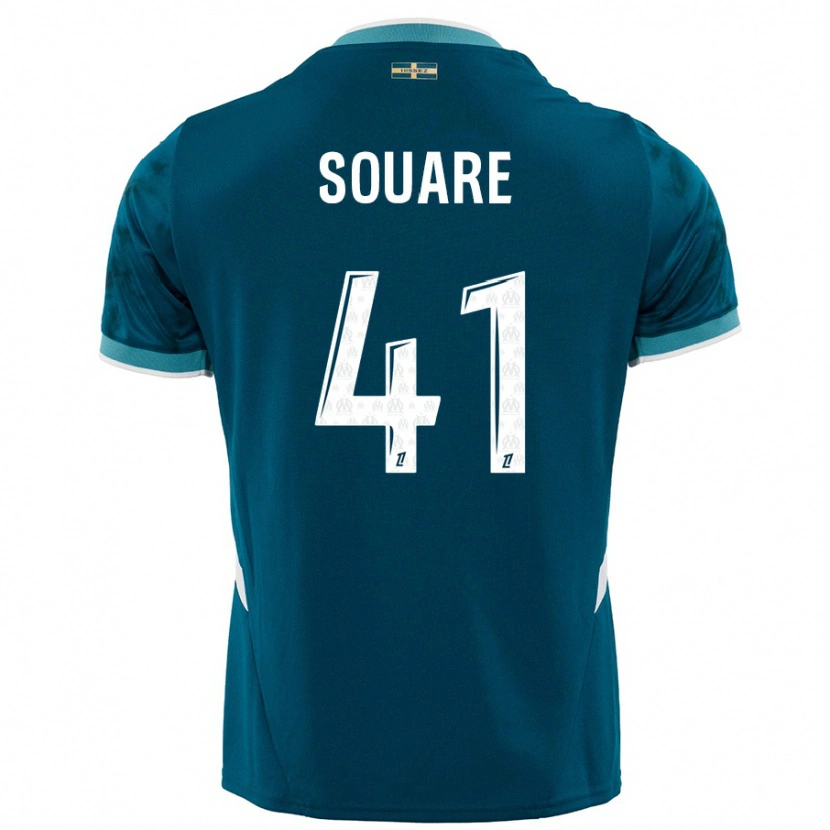 Danxen Donna Maglia Cheick Souare #41 Turchese Blu Kit Gara Away 2024/25 Maglietta