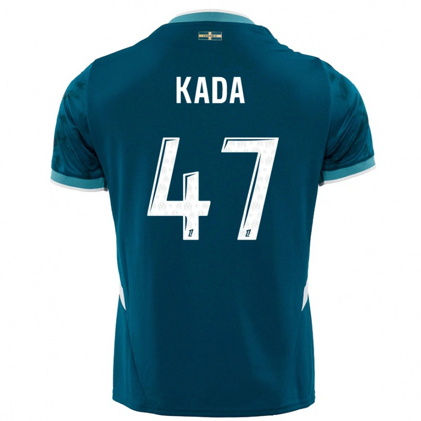 Danxen Donna Maglia Joakim Kada #47 Turchese Blu Kit Gara Away 2024/25 Maglietta