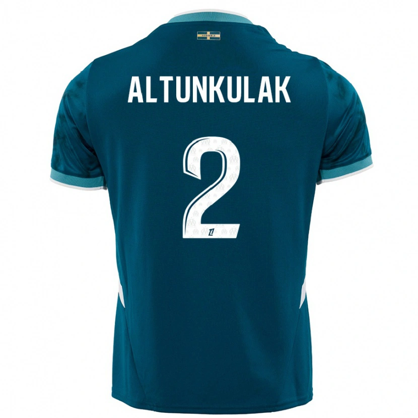 Danxen Donna Maglia Selen Altunkulak #2 Turchese Blu Kit Gara Away 2024/25 Maglietta