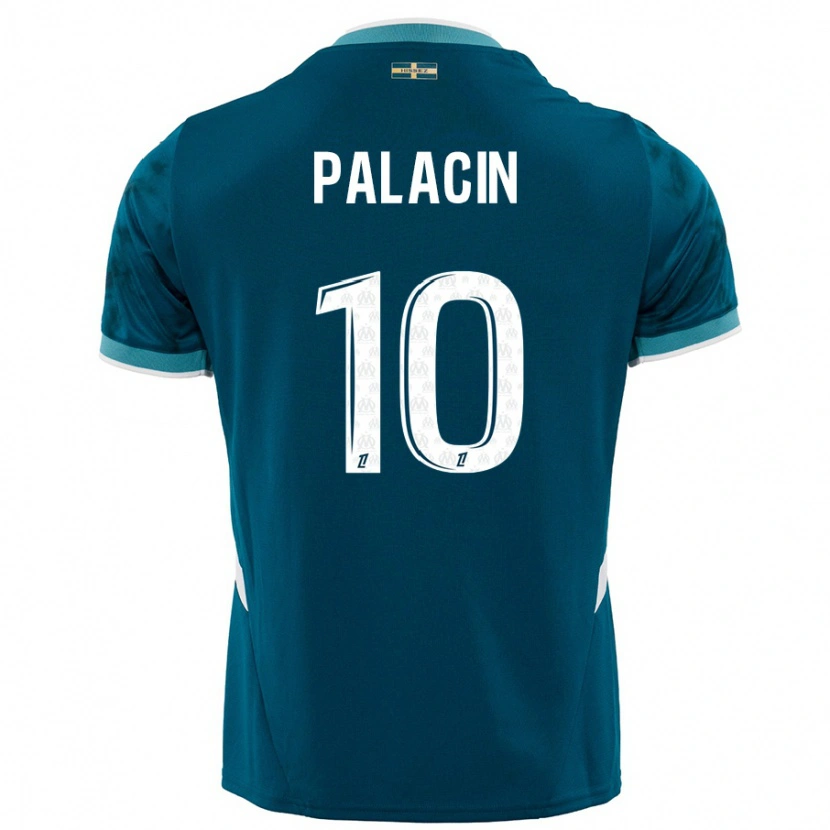 Danxen Donna Maglia Sara Palacin #10 Turchese Blu Kit Gara Away 2024/25 Maglietta