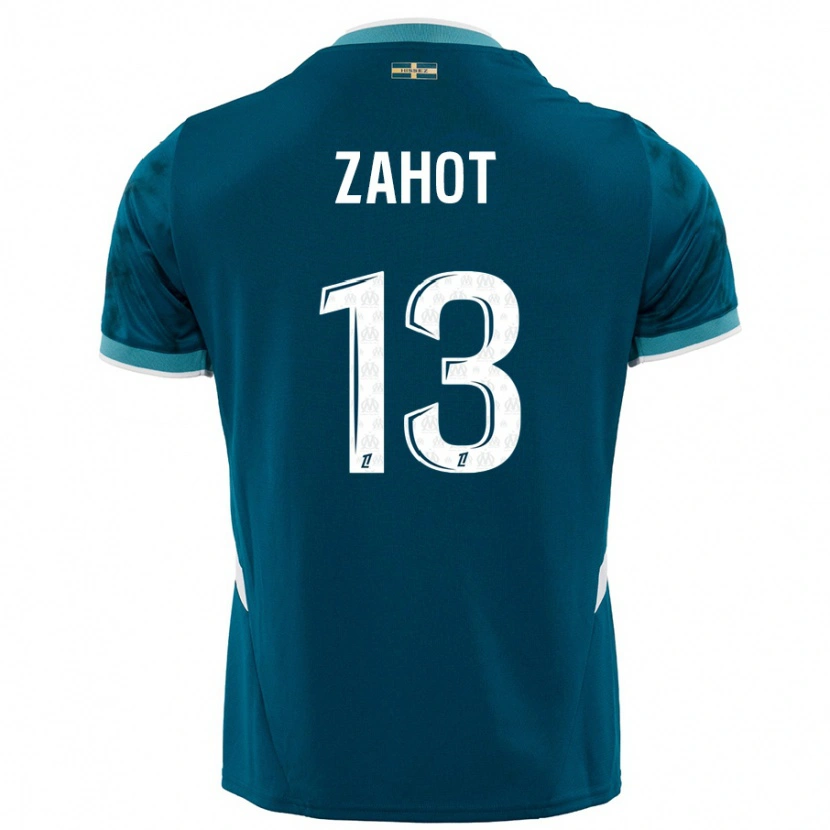 Danxen Donna Maglia Sarah Zahot #13 Turchese Blu Kit Gara Away 2024/25 Maglietta