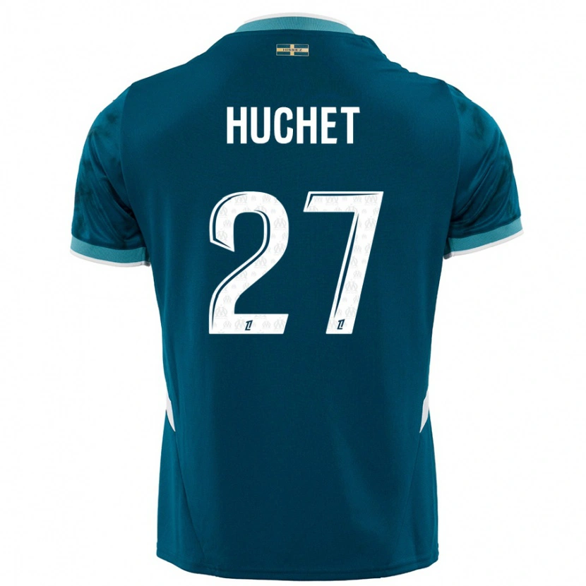 Danxen Donna Maglia Sarah Huchet #27 Turchese Blu Kit Gara Away 2024/25 Maglietta