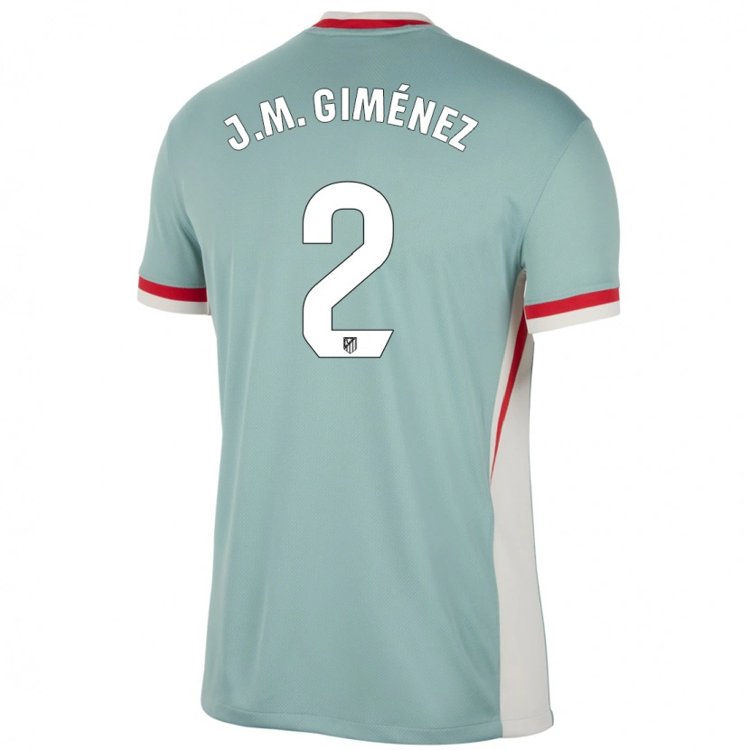 Danxen Donna Maglia José María Giménez #2 Beige Chiaro Blu Kit Gara Away 2024/25 Maglietta