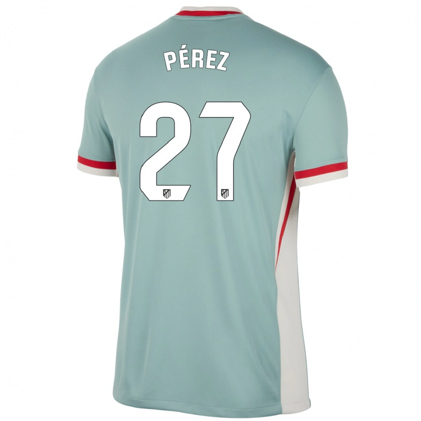 Danxen Donna Maglia Noé Pérez #27 Beige Chiaro Blu Kit Gara Away 2024/25 Maglietta