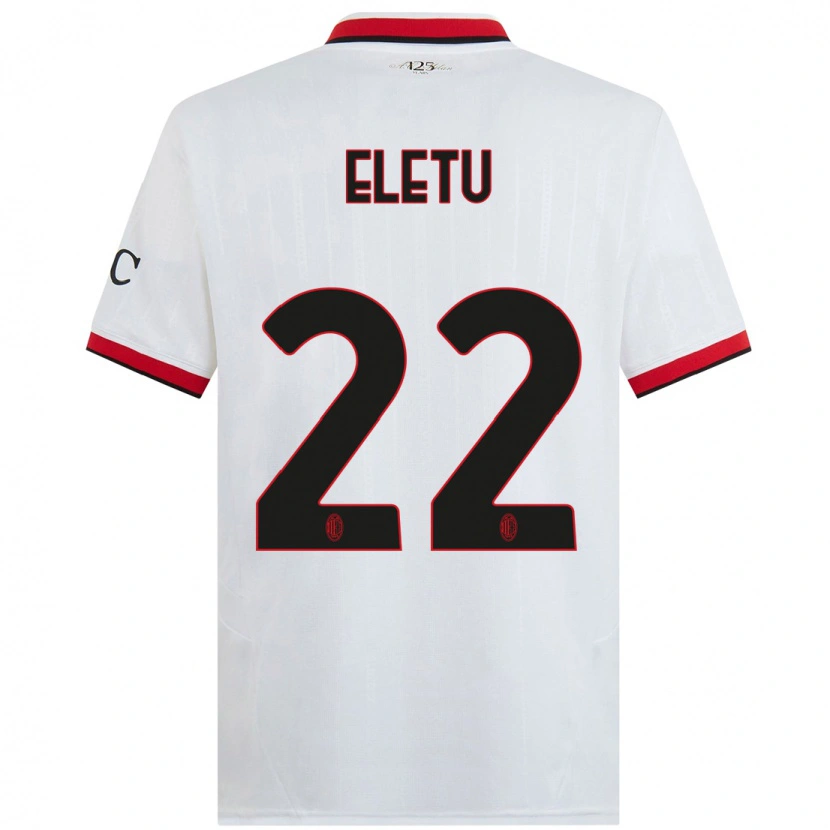 Danxen Donna Maglia Victor Eletu #22 Bianco Nero Rosso Kit Gara Away 2024/25 Maglietta