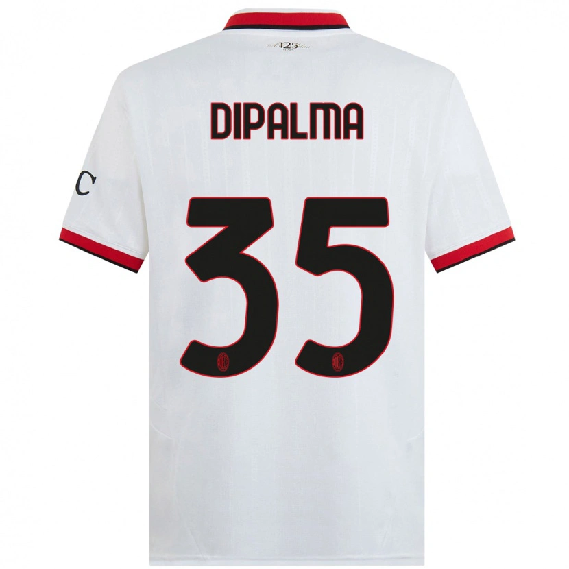 Danxen Donna Maglia Matteo Dipalma #35 Bianco Nero Rosso Kit Gara Away 2024/25 Maglietta