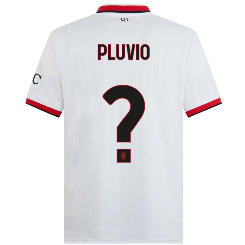 Danxen Donna Maglia Nicholas Pluvio #0 Bianco Nero Rosso Kit Gara Away 2024/25 Maglietta