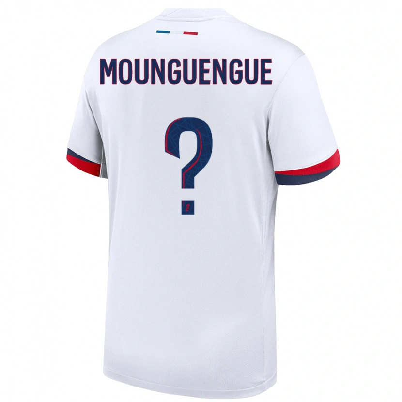 Danxen Donna Maglia Pierre Mounguengue #0 Bianco Blu Rosso Kit Gara Away 2024/25 Maglietta