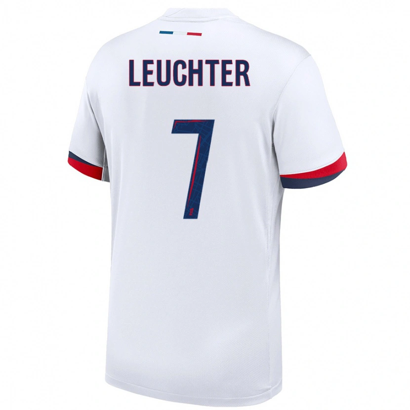 Danxen Donna Maglia Romée Leuchter #7 Bianco Blu Rosso Kit Gara Away 2024/25 Maglietta