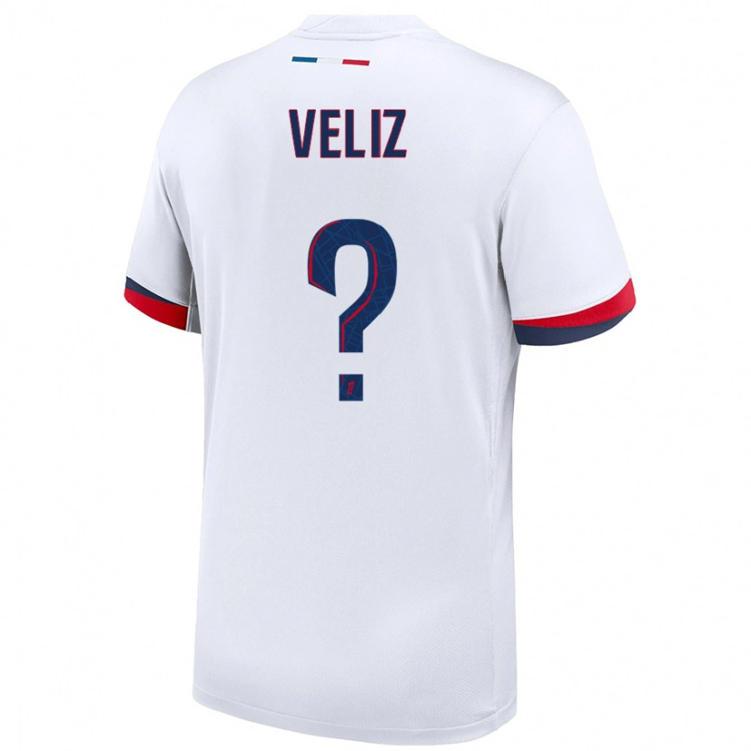 Danxen Donna Maglia Nehemiah Fernandez Veliz #0 Bianco Blu Rosso Kit Gara Away 2024/25 Maglietta