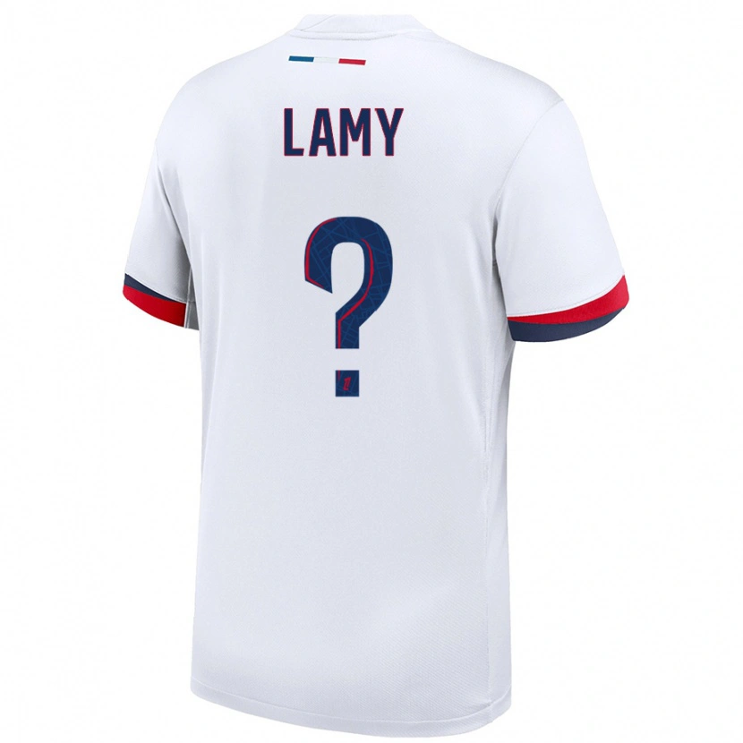 Danxen Donna Maglia Hugo Lamy #0 Bianco Blu Rosso Kit Gara Away 2024/25 Maglietta