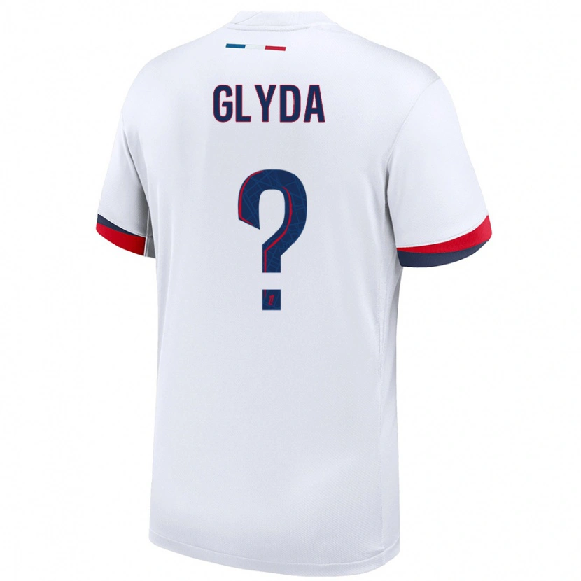 Danxen Donna Maglia Lilou Glyda #0 Bianco Blu Rosso Kit Gara Away 2024/25 Maglietta