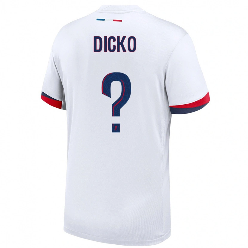 Danxen Donna Maglia Aminata Dicko #0 Bianco Blu Rosso Kit Gara Away 2024/25 Maglietta