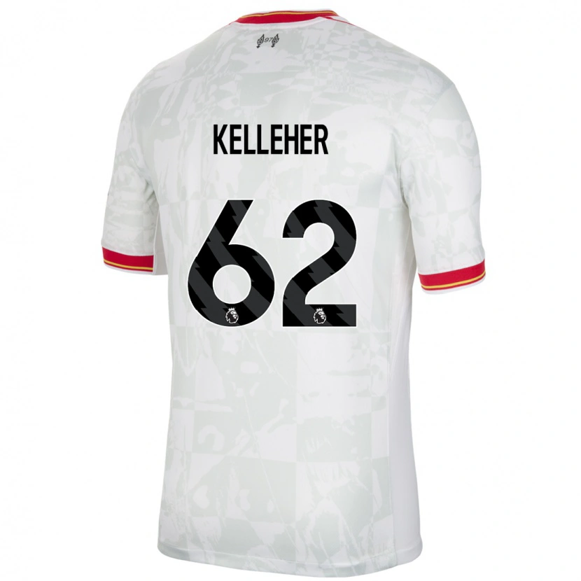 Danxen Donna Maglia Caoimhín Kelleher #62 Bianco Rosso Nero Kit Gara Third 2024/25 Maglietta