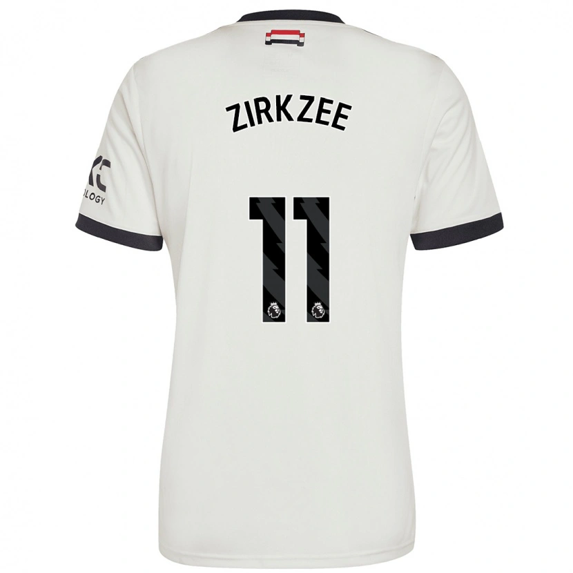 Danxen Donna Maglia Joshua Zirkzee #11 Bianco Sporco Kit Gara Third 2024/25 Maglietta