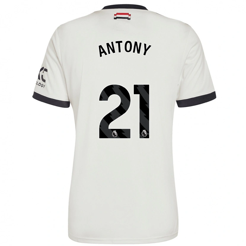 Danxen Donna Maglia Antony #21 Bianco Sporco Kit Gara Third 2024/25 Maglietta