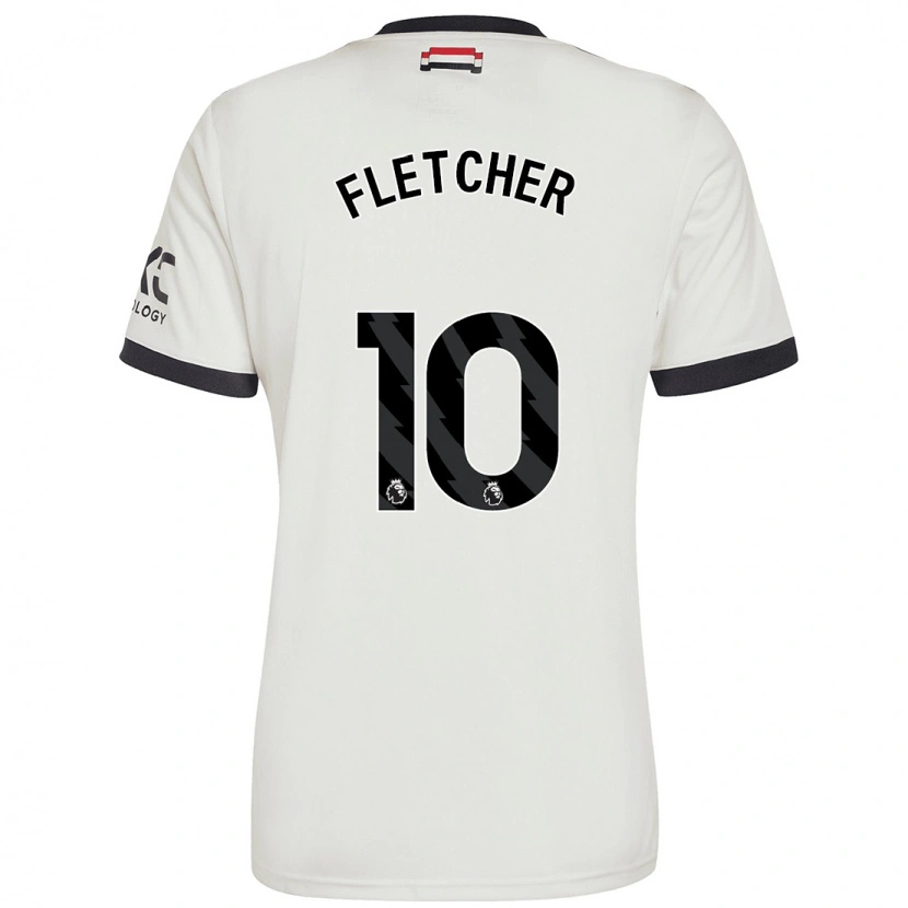 Danxen Donna Maglia Jack Fletcher #10 Bianco Sporco Kit Gara Third 2024/25 Maglietta