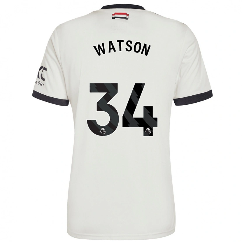 Danxen Donna Maglia Emma Watson #34 Bianco Sporco Kit Gara Third 2024/25 Maglietta