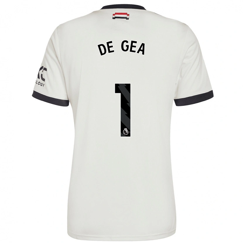 Danxen Donna Maglia David De Gea #1 Bianco Sporco Kit Gara Third 2024/25 Maglietta