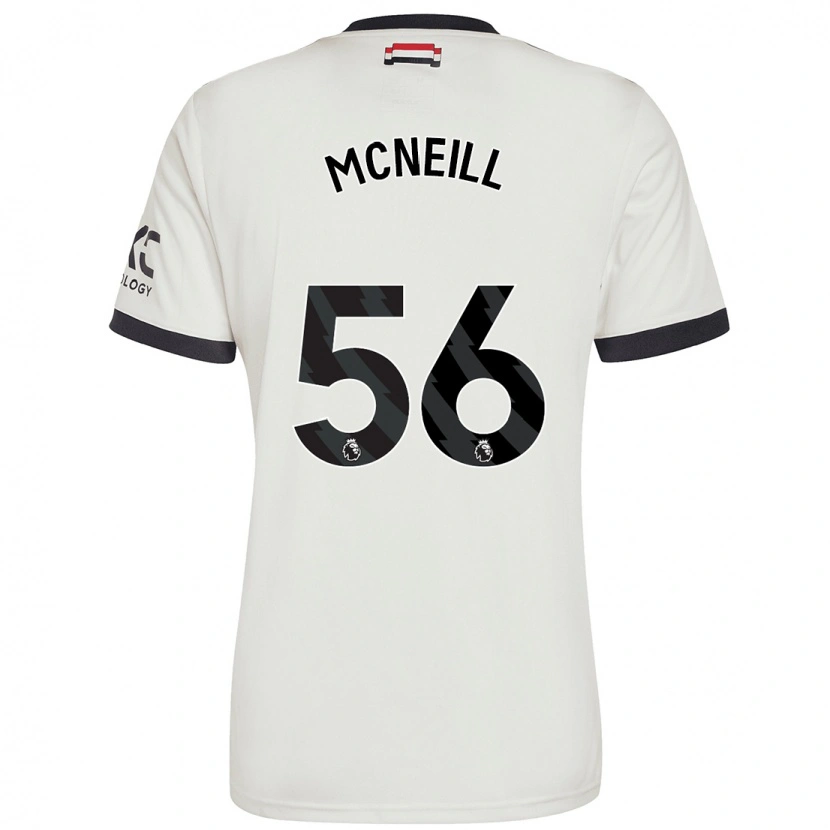 Danxen Donna Maglia Charlie Mcneill #56 Bianco Sporco Kit Gara Third 2024/25 Maglietta