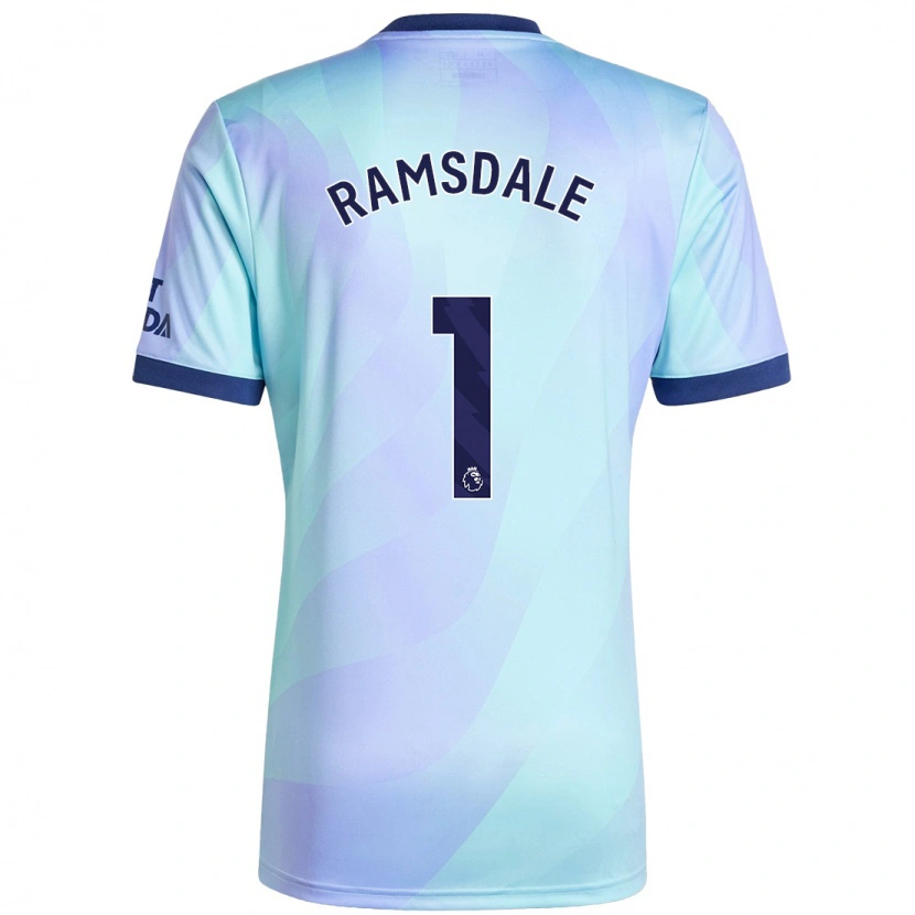 Danxen Donna Maglia Aaron Ramsdale #1 Acquamarina Kit Gara Third 2024/25 Maglietta