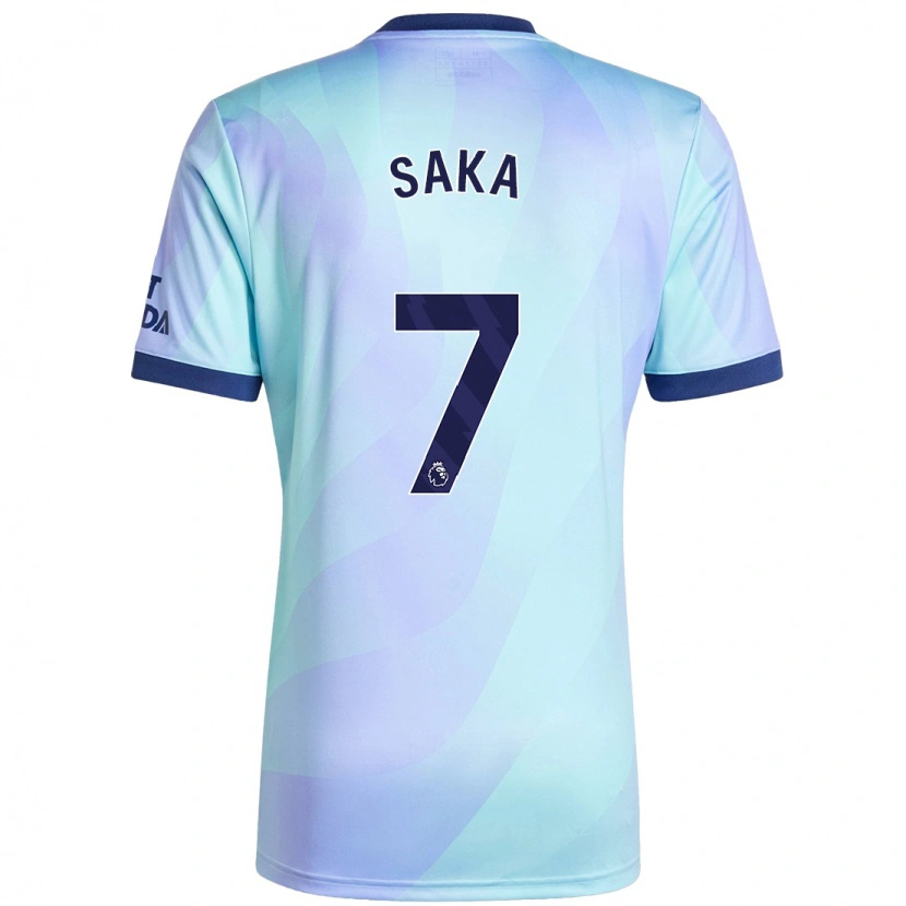 Danxen Donna Maglia Bukayo Saka #7 Acquamarina Kit Gara Third 2024/25 Maglietta