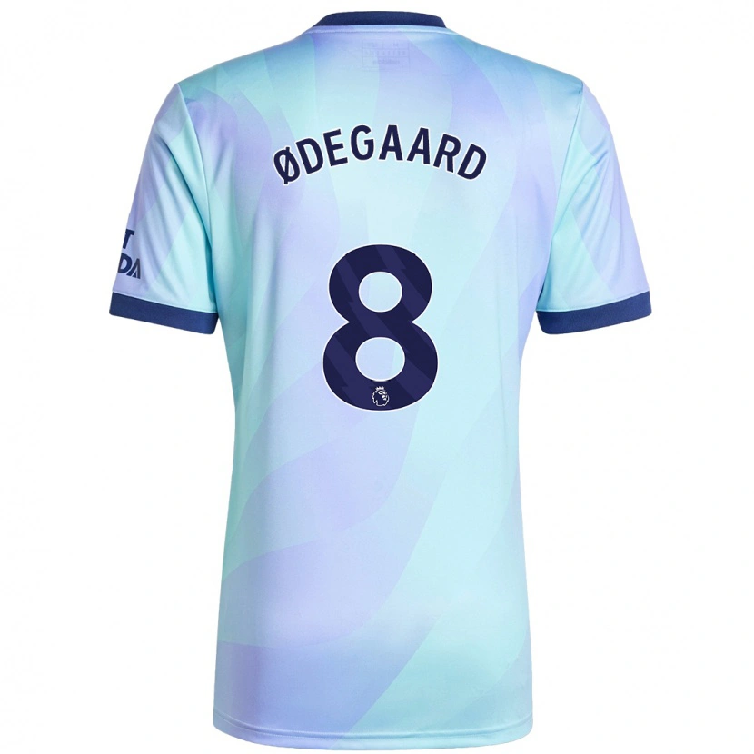 Danxen Donna Maglia Martin Ødegaard #8 Acquamarina Kit Gara Third 2024/25 Maglietta
